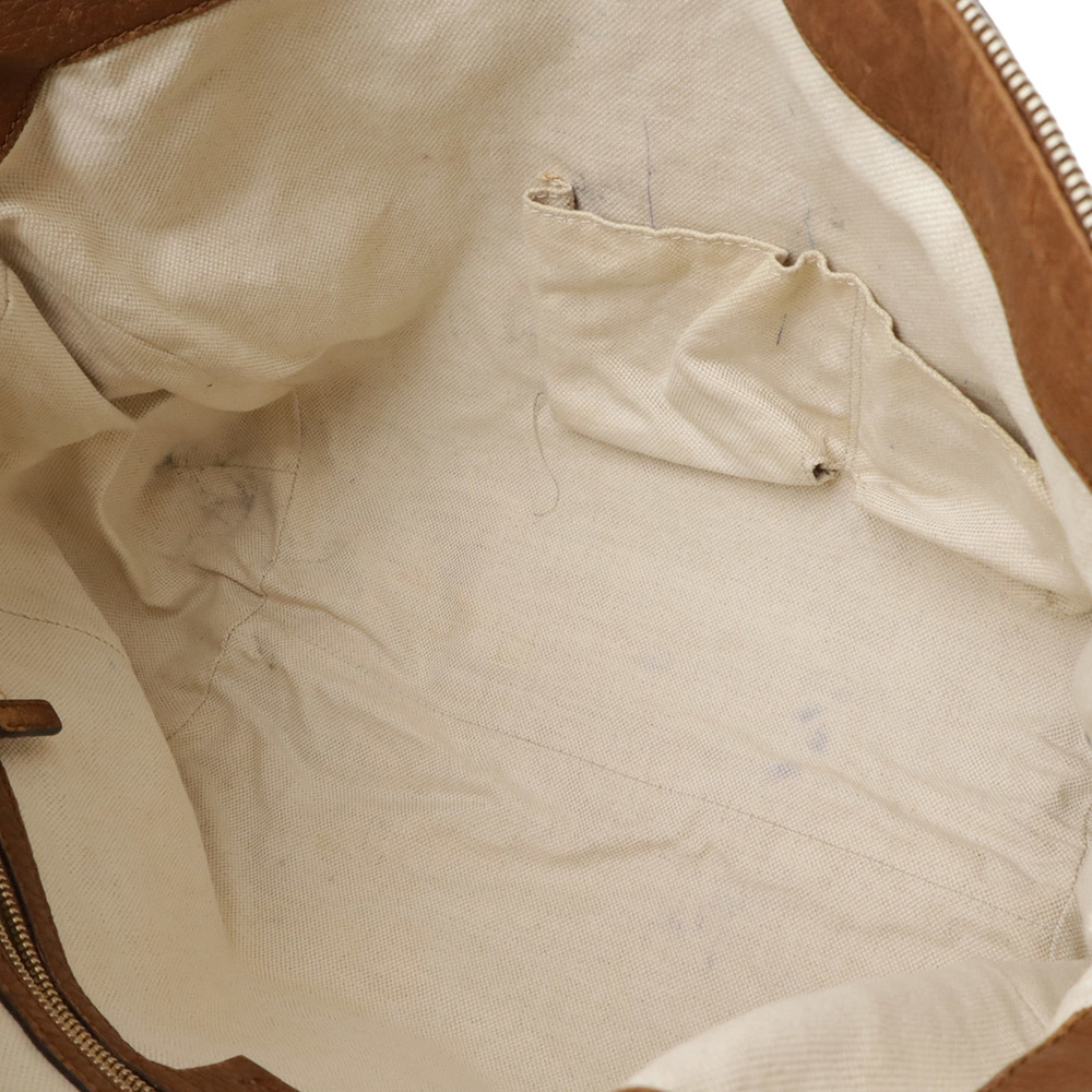 GUCCI Brown Leather Bamboo Shoulder Bag - Picture 7 of 10